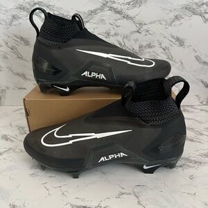 Nike Alpha Menace Elite 3 Black Grey Football Cleats Athletic DM1792 Men Size 13